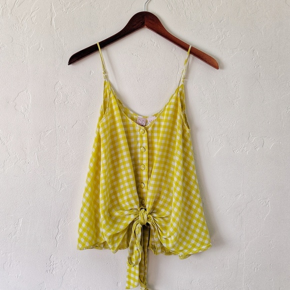 Gemma Tops - Gemma Plaid Silk Tank